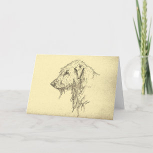 Irish Wolfhound Portrait Wenskaart Kaart