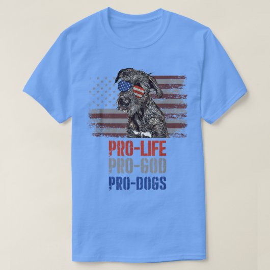Irish Wolfhound Pro Life Pro God Pro Dogs T-Shirt (Design voorkant)