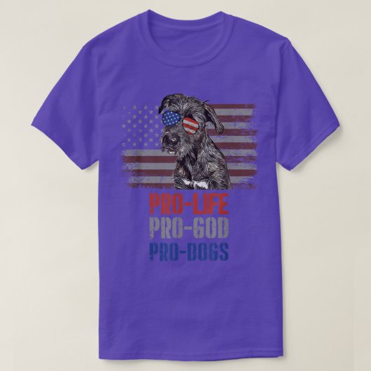 Irish Wolfhound Pro Life Pro God Pro Dogs T-shirt (Design voorkant)