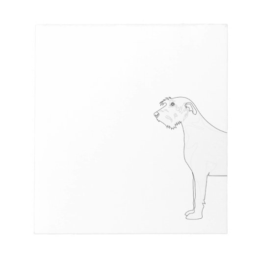Irish Wolfhound Ready to Color Design Notitieblok (Voorkant)