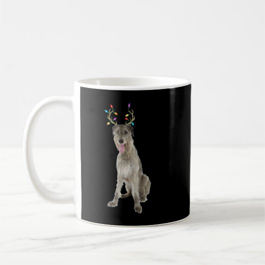 Irish Wolfhound Reindeer Kersthond Koffiemok (Links)