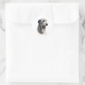 Irish Wolfhound Ronde Sticker (Tas)