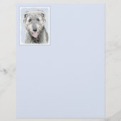 Irish Wolfhound-schilderij - Cute Original Dog Art (Voorkant)