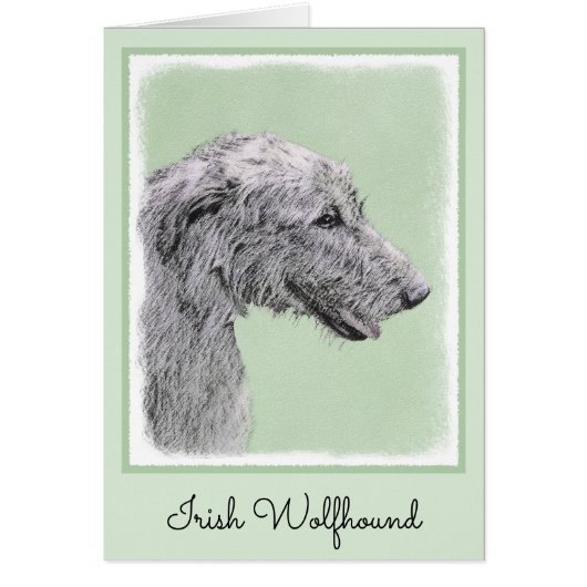 Irish Wolfhound-schilderij - Cute Original Dog Art (Voorkant)