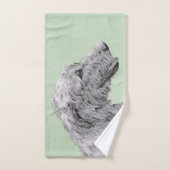Irish Wolfhound-schilderij - Cute Original Dog Art Bad Handdoek (Handdoek)