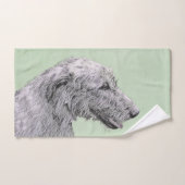 Irish Wolfhound-schilderij - Cute Original Dog Art Bad Handdoek (Handdoek)