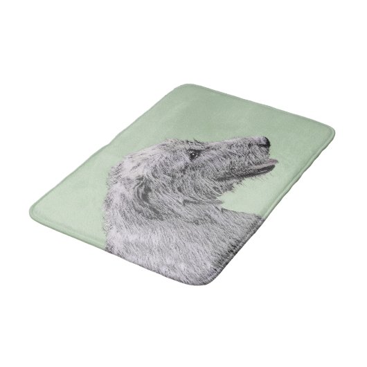 Irish Wolfhound-schilderij - Cute Original Dog Art Badmat (Gekanteld)