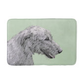 Irish Wolfhound-schilderij - Cute Original Dog Art Badmat (Voorkant)
