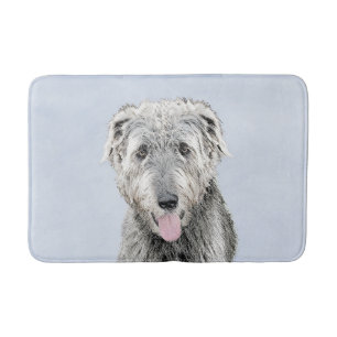 Irish Wolfhound-schilderij - Cute Original Dog Art Badmat