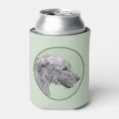 Irish Wolfhound-schilderij - Cute Original Dog Art Blikjeskoeler (Blikje Voorkant)