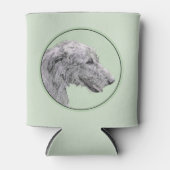 Irish Wolfhound-schilderij - Cute Original Dog Art Blikjeskoeler (Voorkant)