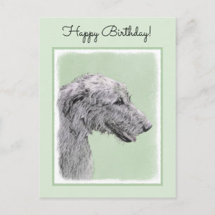 Irish Wolfhound-schilderij - Cute Original Dog Art Briefkaart