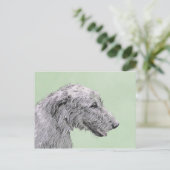 Irish Wolfhound-schilderij - Cute Original Dog Art Briefkaart (Staand voorkant)