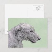 Irish Wolfhound-schilderij - Cute Original Dog Art Briefkaart (Voorkant / Achterkant)