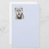 Irish Wolfhound-schilderij - Cute Original Dog Art Briefpapier (Voorkant / Achterkant)