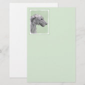 Irish Wolfhound-schilderij - Cute Original Dog Art Briefpapier (Voorkant / Achterkant)