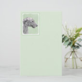 Irish Wolfhound-schilderij - Cute Original Dog Art Briefpapier (Staand voorkant)