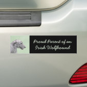 Irish Wolfhound-schilderij - Cute Original Dog Art Bumpersticker (Op auto)