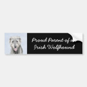 Irish Wolfhound-schilderij - Cute Original Dog Art Bumpersticker (Voorkant)