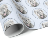 Irish Wolfhound-schilderij - Cute Original Dog Art Cadeaupapier (Rol Hoek)