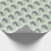 Irish Wolfhound-schilderij - Cute Original Dog Art Cadeaupapier (Hoek)