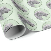 Irish Wolfhound-schilderij - Cute Original Dog Art Cadeaupapier (Rol Hoek)