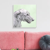 Irish Wolfhound-schilderij - Cute Original Dog Art Canvas Afdruk (Insitu (Woonkamer))