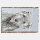 Irish Wolfhound-schilderij - Cute Original Dog Art Deken (Voorkant)