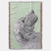Irish Wolfhound-schilderij - Cute Original Dog Art Deken (Voorkant Verticaal)