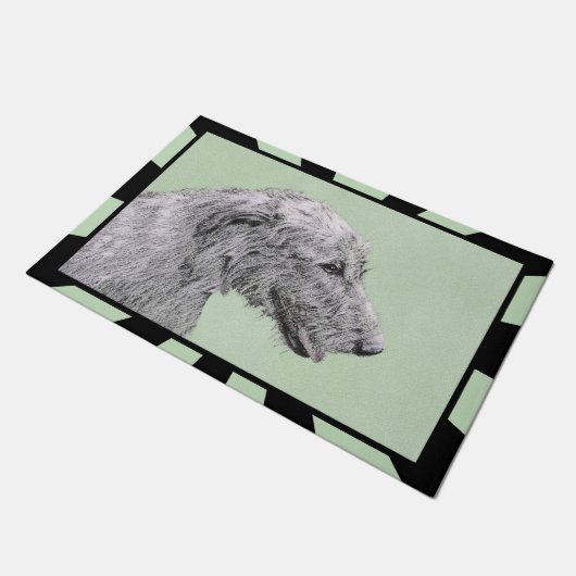 Irish Wolfhound-schilderij - Cute Original Dog Art Deurmat (Schuin)
