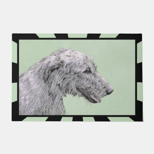 Irish Wolfhound-schilderij - Cute Original Dog Art Deurmat (Voorkant)
