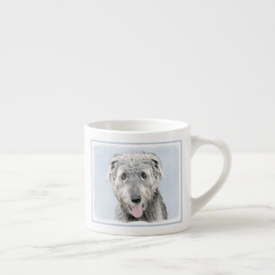 Irish Wolfhound-schilderij - Cute Original Dog Art Espresso Kop
