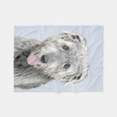 Irish Wolfhound-schilderij - Cute Original Dog Art Fleece Deken (Voorkant (Horizontaal))