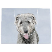 Irish Wolfhound-schilderij - Cute Original Dog Art Groot Cadeauzakje (Achterkant)