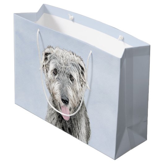Irish Wolfhound-schilderij - Cute Original Dog Art Groot Cadeauzakje (Achterkant Gekanteld)