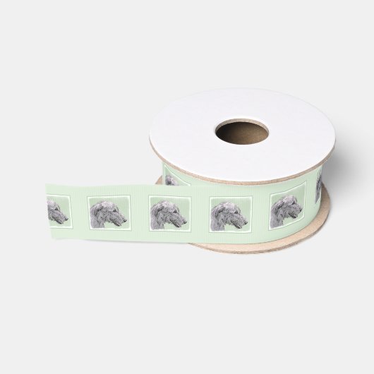 Irish Wolfhound-schilderij - Cute Original Dog Art Grosgrain Lint (Spoel)