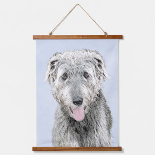 Irish Wolfhound-schilderij - Cute Original Dog Art Hangend Wandkleed