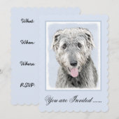 Irish Wolfhound-schilderij - Cute Original Dog Art Kaart (Voorkant / Achterkant)