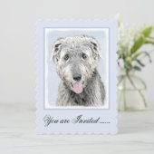 Irish Wolfhound-schilderij - Cute Original Dog Art Kaart (Staand voorkant)