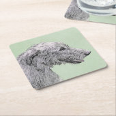 Irish Wolfhound-schilderij - Cute Original Dog Art Kartonnen Onderzetters (Schuin)