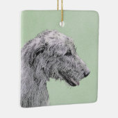 Irish Wolfhound-schilderij - Cute Original Dog Art Keramisch Ornament (Rechts)