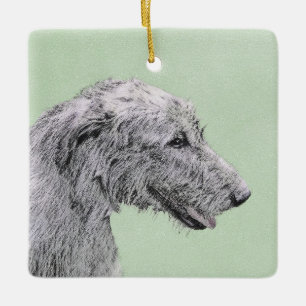 Irish Wolfhound-schilderij - Cute Original Dog Art Keramisch Ornament