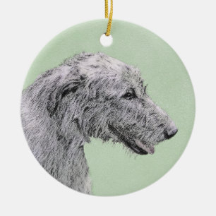 Irish Wolfhound-schilderij - Cute Original Dog Art Keramisch Ornament
