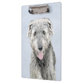 Irish Wolfhound-schilderij - Cute Original Dog Art Klembord (Links)