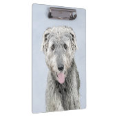 Irish Wolfhound-schilderij - Cute Original Dog Art Klembord (Rechts)
