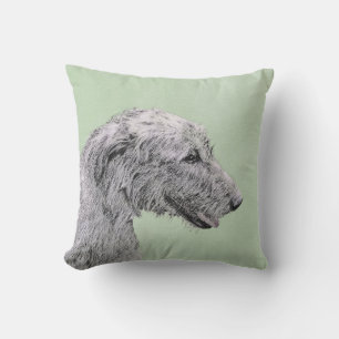 Irish Wolfhound-schilderij - Cute Original Dog Art Kussen