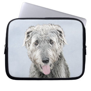 Irish Wolfhound-schilderij - Cute Original Dog Art Laptop Sleeve