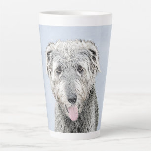 Irish Wolfhound-schilderij - Cute Original Dog Art Latte Mok