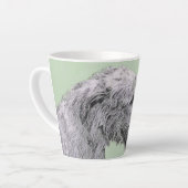 Irish Wolfhound-schilderij - Cute Original Dog Art Latte Mok (Linkerhoek)