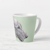 Irish Wolfhound-schilderij - Cute Original Dog Art Latte Mok (Rechterhoek)